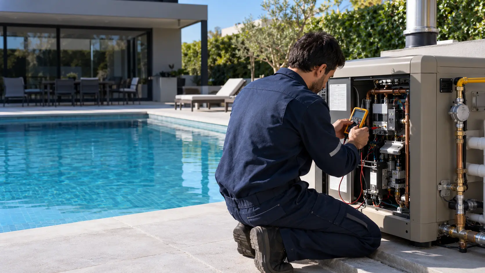 Reparación de climatizador de piscina a gas